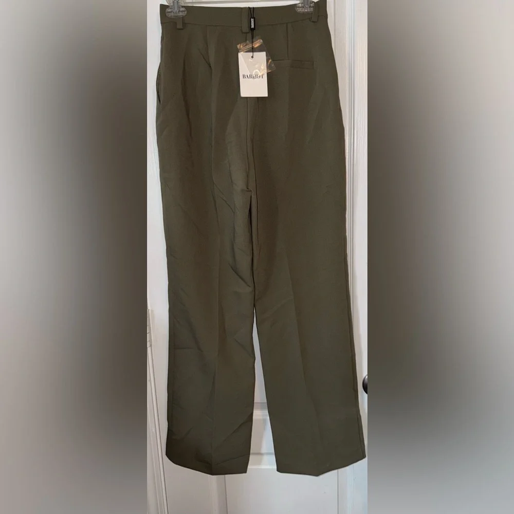 Bardot Maison Straight Leg Green Trousers NWT Size 4